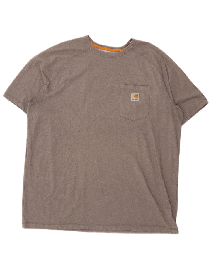 Carhartt Herren Relaxed Fit T-Shirt Top XL Grau Polyester