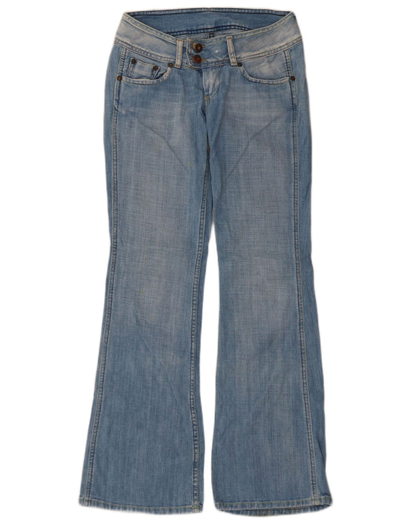 PEPE Jeans Damen Schlagjeans W26 L30 Blaue Baumwolle