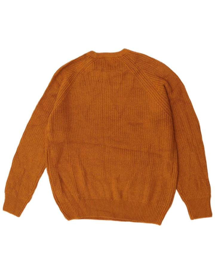 Saltrock Herren-Pullover mit Rundhalsausschnitt, groß, gelbes Acryl
