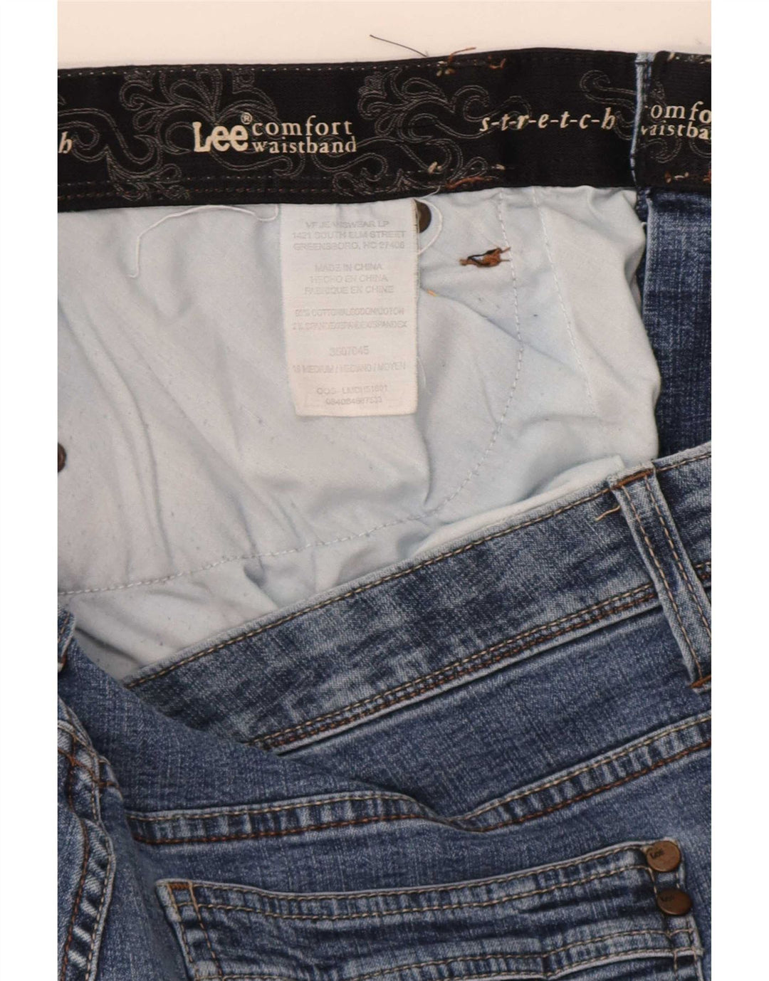 Lee Damen Stretch Straight Jeans W38 L29 Blaue Baumwolle