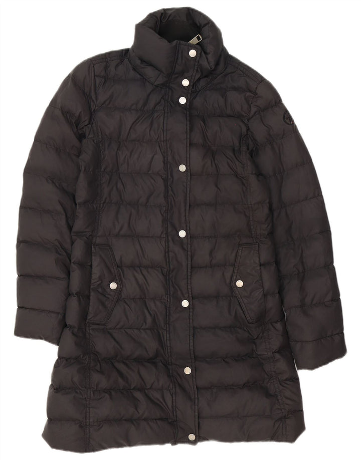 Tommy Hilfiger Damen Übergroßer gepolsterter Mantel UK 10 Small Schwarz Polyester