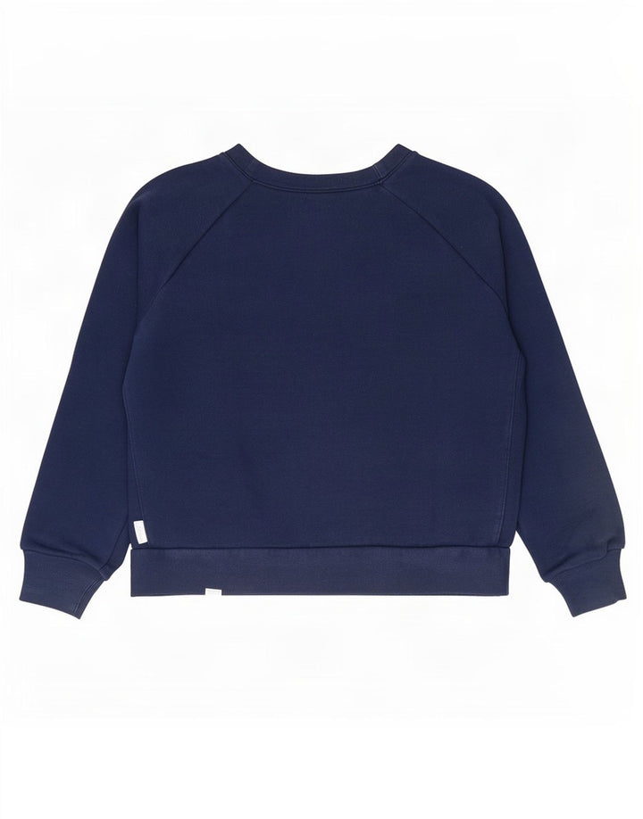 Reebok Womens Graphic Oversized Sweatshirt Pullover UK 12/14 Medium Marineblau
