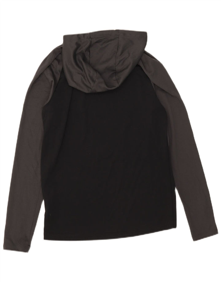 Nike Herren-Oberteil mit Kapuze, langärmlig, Größe S, Schwarz, Colourblock-Polyester