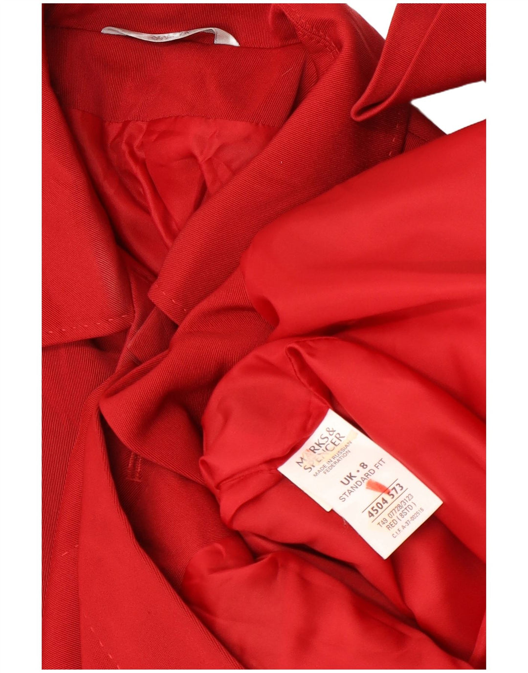 Marks & Spencer Damenmantel UK 8 Small Rot Polyester