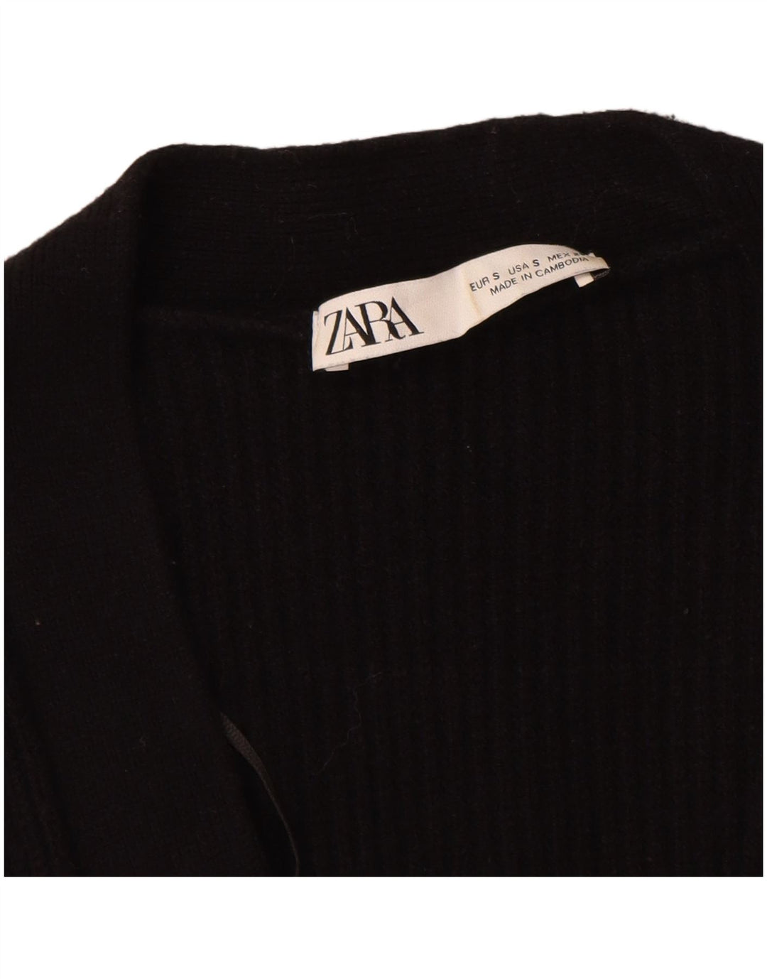 Zara Damen-Strickjacke in Übergröße, Gr. 10, Größe S, Schwarz