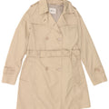 GAS Womens Trench Coat EU 40 Medium Beige Polyester Vintage Gas and Second-Hand Gas from Messina Hembry 