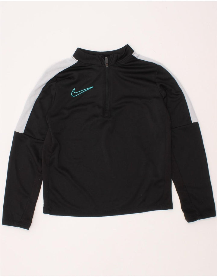 Nike Dri Fit Pullover-Trainingsanzugoberteil für Jungen, 4–5 Jahre, Größe S, Schwarz, Farbblock