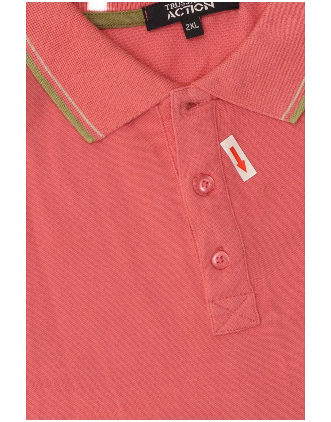 Trussardi Herren Poloshirt 2XL Rosa Baumwolle