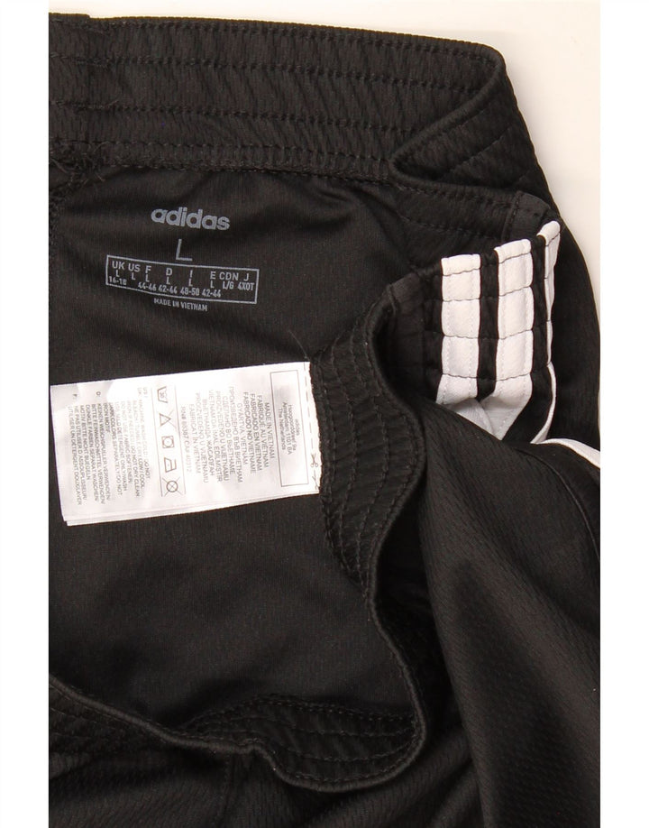 ADIDAS Damen Sportshorts UK 16/18 Large Schwarz Polyester
