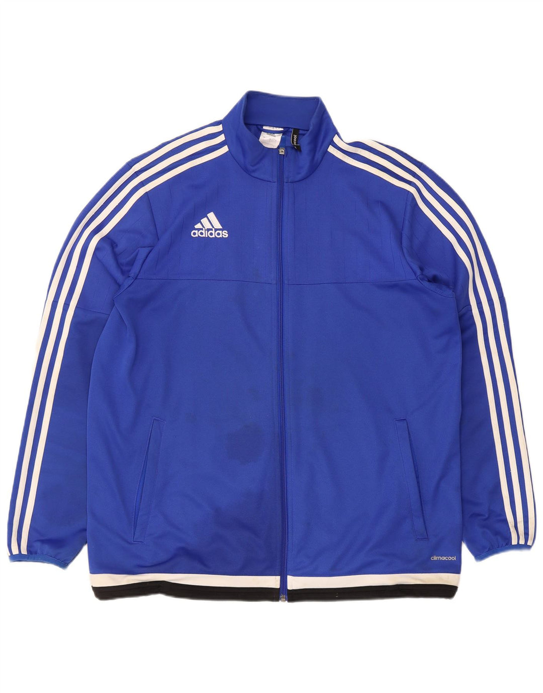 Adidas Herren Climacool Trainingsanzug-Top-Jacke, großes blaues Farbblock-Polyester
