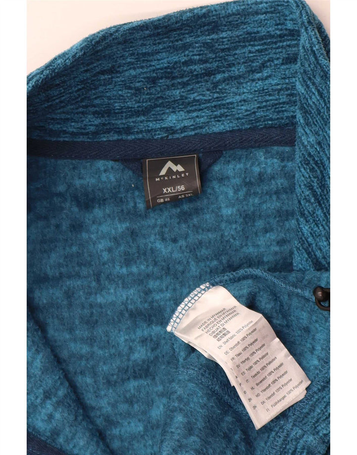 MC Kinley Herren Fleecejacke UK 46 3XL Blau geflecktes Polyester