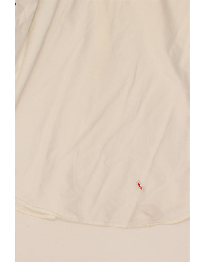 J. CREW Mens Slim Shirt Medium White Colourblock Cotton Vintage J. Crew and Second-Hand J. Crew from Messina Hembry 