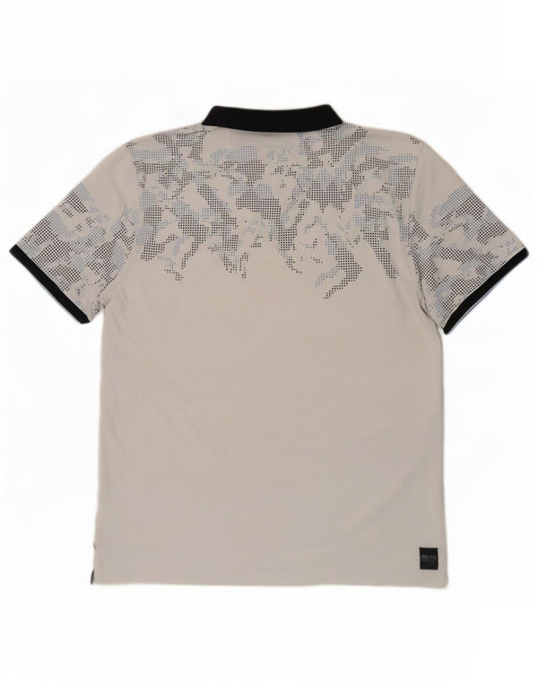 Calvin Klein Herren-Poloshirt XL, weiße Camouflage-Baumwolle