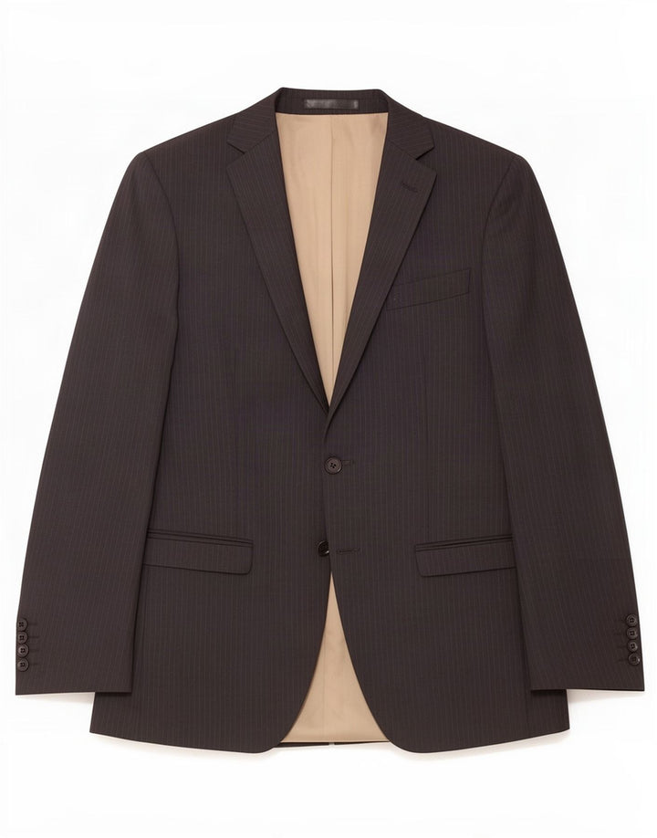 Marks & Spencer Herren-Blazer mit 2 Knöpfen, UK 38, mittelgrau, Nadelstreifen