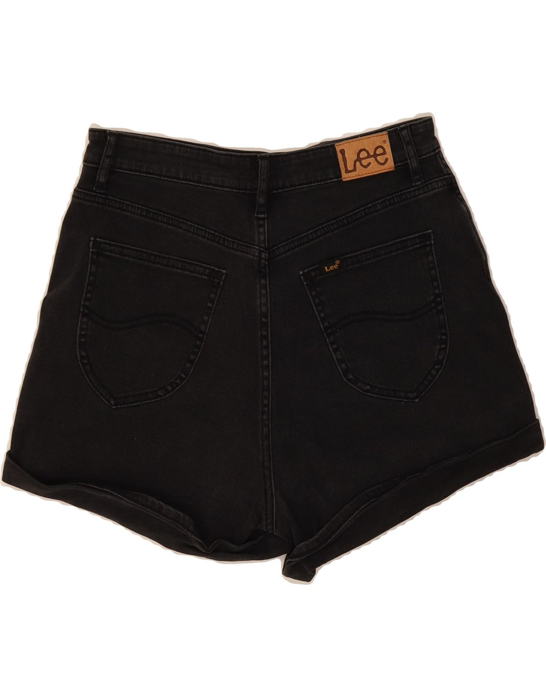 LEE Womens Denim Shorts W28 Medium Black Vintage Lee and Second-Hand Lee from Messina Hembry 
