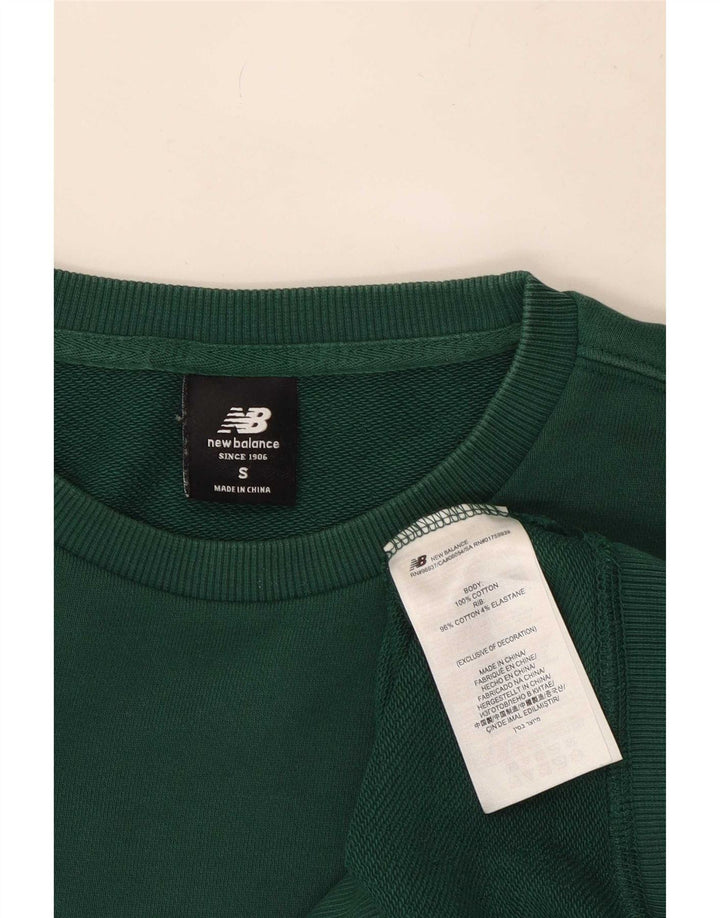 New Balance Herren-Sweatshirt-Pullover, klein, grüne Baumwolle