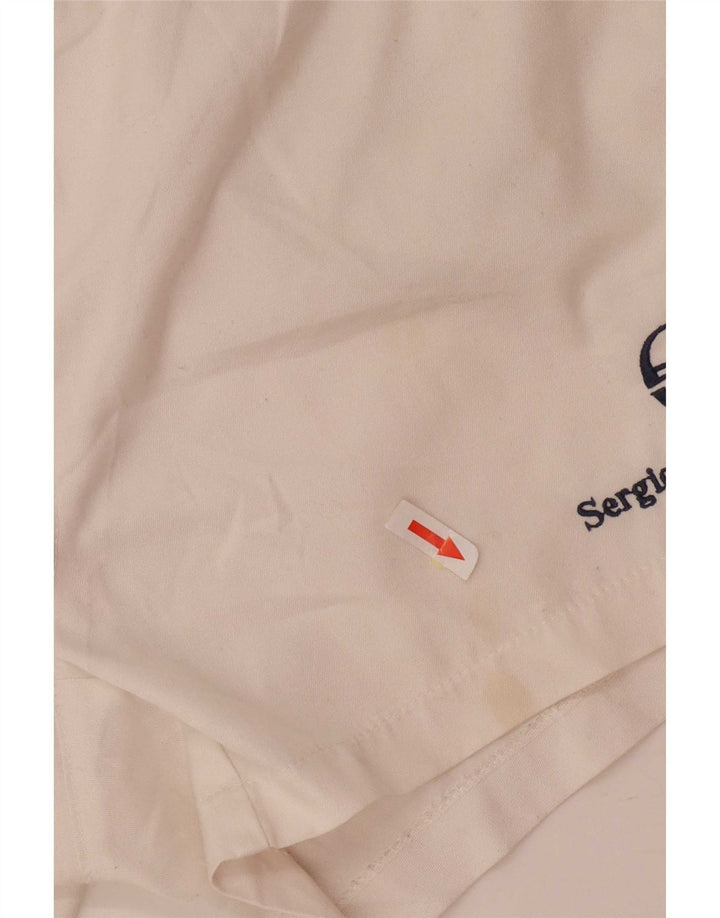 Sergio Tacchini Herren Graphic Sport Shorts IT 46 Small Weiß Polyester