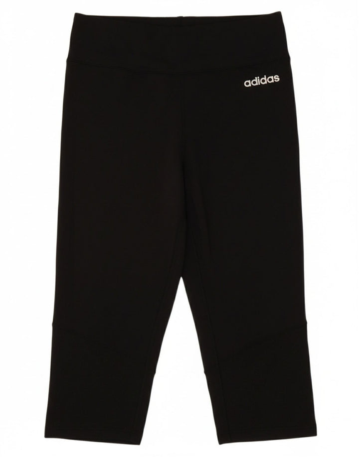 ADIDAS Boys Aeroready Capri Leggings 13-14 Years  Black