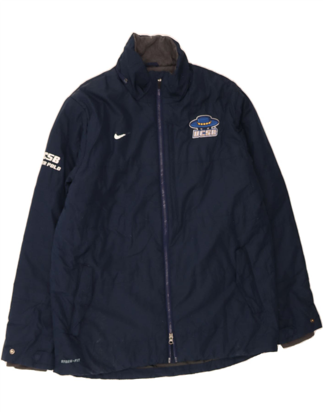 NIKE Mens Storm-Fit Windbreaker Jacket UK 42 XL Navy Blue Polyester Vintage Nike and Second-Hand Nike from Messina Hembry 