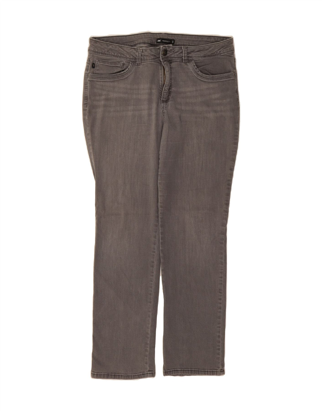 LEE Womens Straight Jeans US 16 2XL W34 L30 Grey Cotton Vintage Lee and Second-Hand Lee from Messina Hembry 