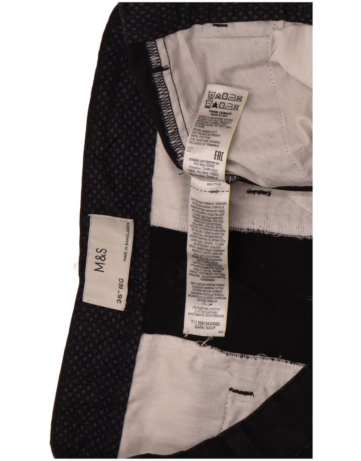 Marks & Spencer Herren-Chinoshorts W36, Größe L, Marineblau, Baumwolle