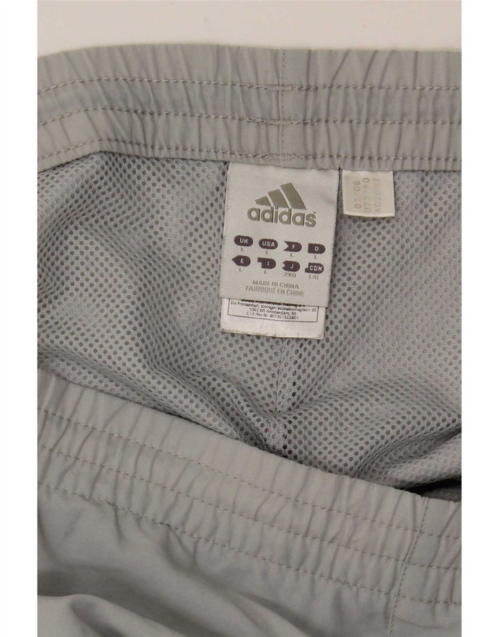 Adidas Herren-Badeshorts, groß, aus grauem Polyester