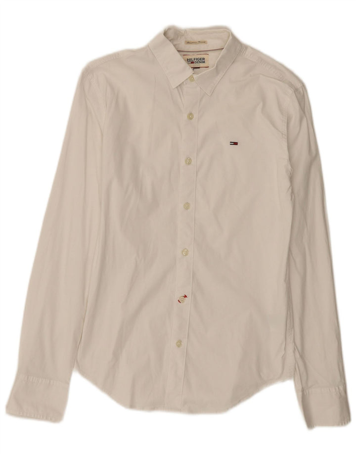 Tommy Hilfiger Herrenhemd XS Weiße Baumwolle