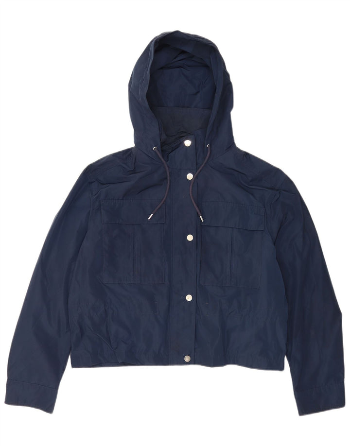 Marks & Spencer Damen-Bomberjacke mit Kapuze, UK 12, mittleres Marineblau