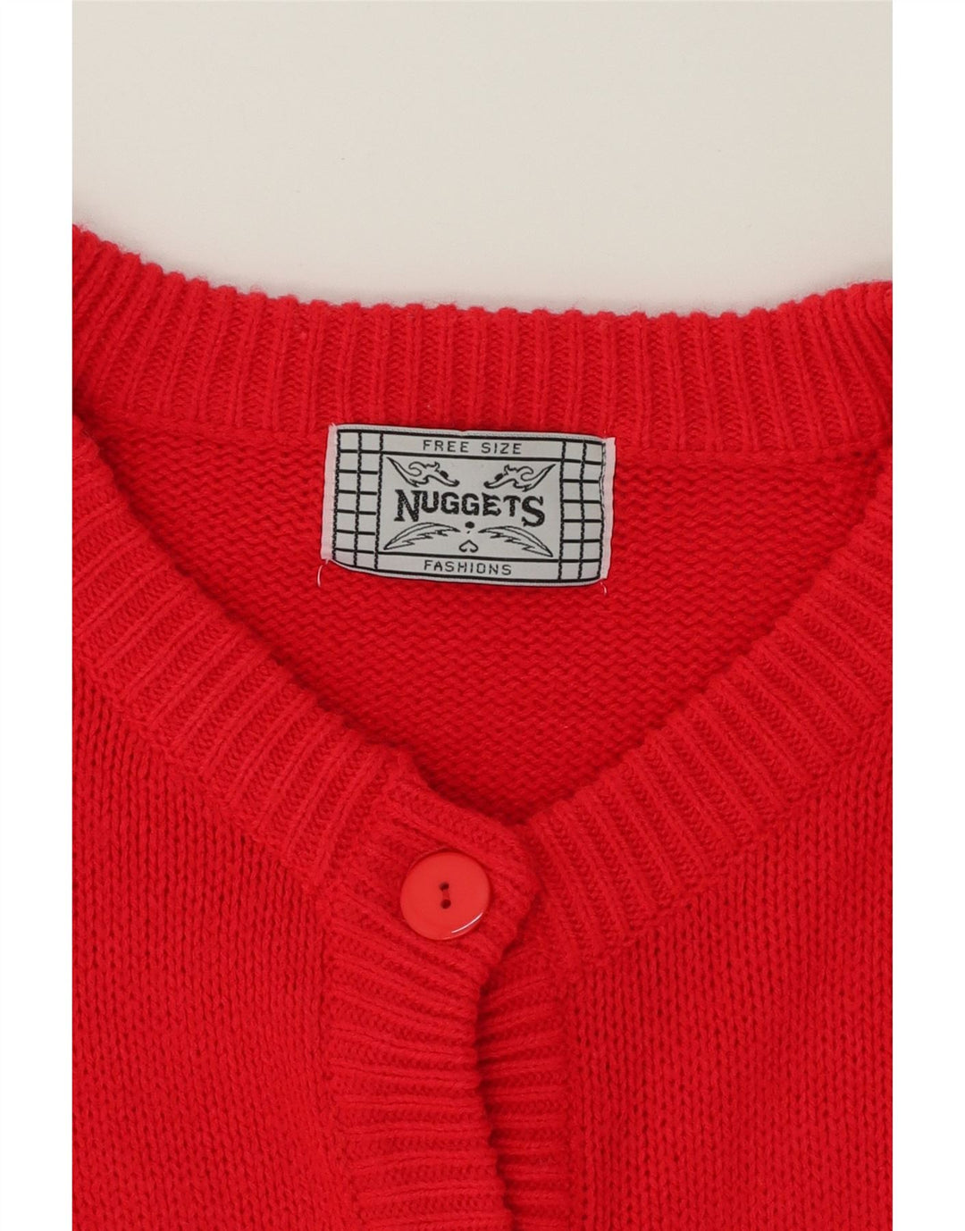 VINTAGE Womens Longline Cardigan Sweater One Size Red Acrylic Vintage Vintage and Second-Hand Vintage from Messina Hembry 