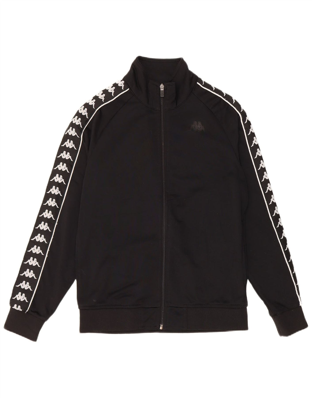 Kappa Herren-Trainingsanzugoberteil mit Grafik, Größe S, Schwarz, Polyester