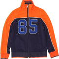 TOMMY HILFIGER Boys Tracksuit Top Jacket 6-7 Years Orange Colourblock Vintage Tommy Hilfiger and Second-Hand Tommy Hilfiger from Messina Hembry 