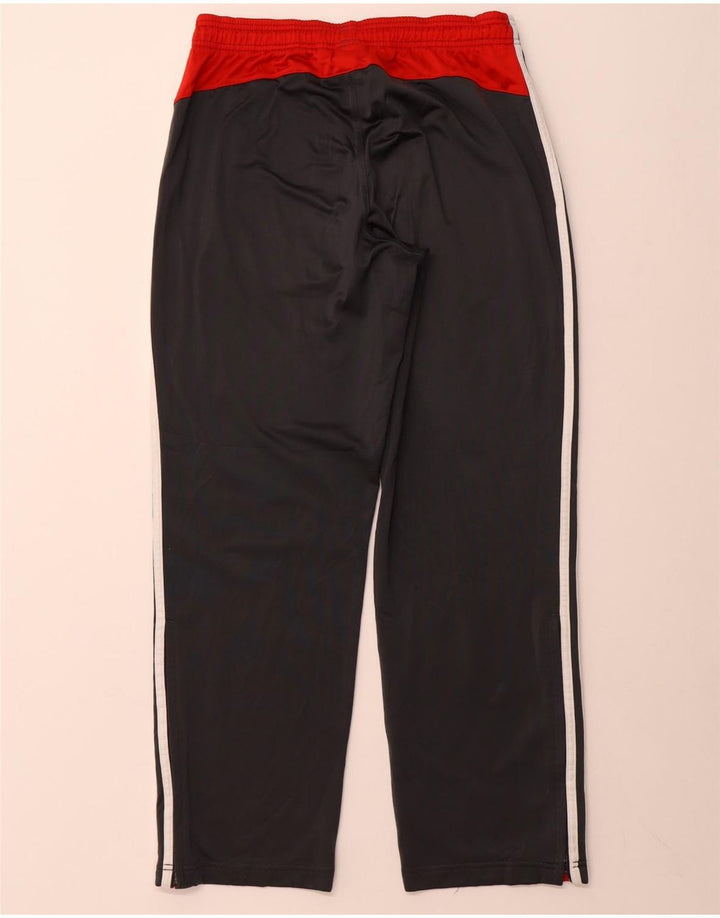 ADIDAS Herren-Trainingshose UK 38/40 Mittelgraues Colourblock-Polyester