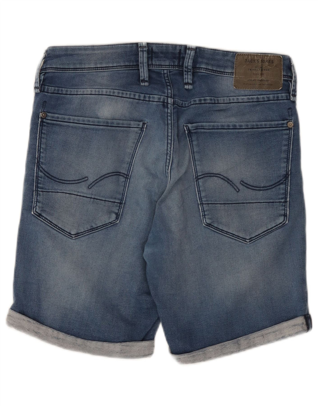 Jack & Jones Herren-Jeansshorts, mittelgroß, W30, blaue Baumwolle