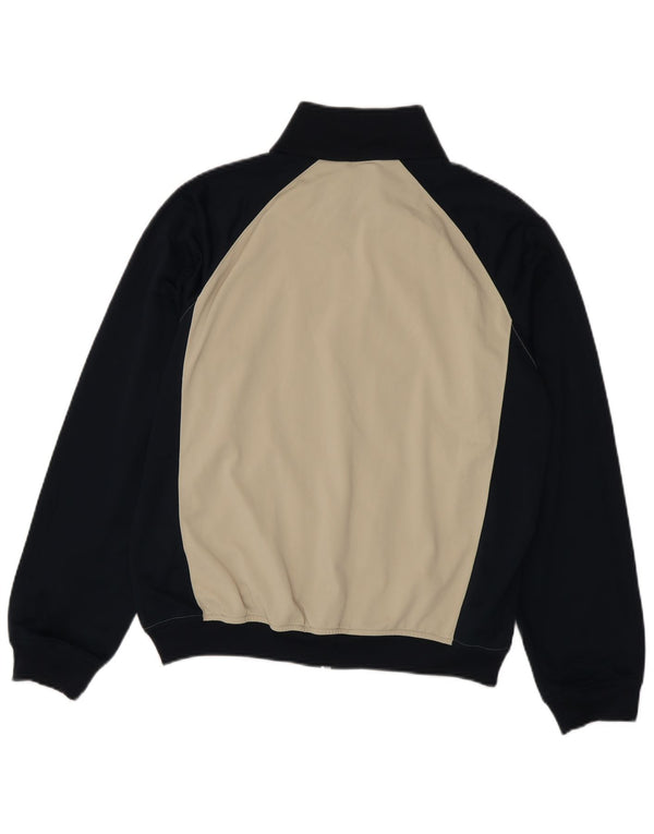 NIKE Herren-Trainingsanzug-Oberteil, mittelbeigefarbenes Farbblock-Polyester