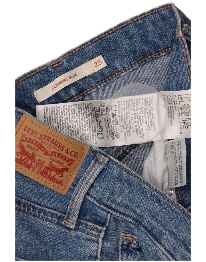 Levi's Damen Slim Slim Jeans W25 L29 Blaue Baumwolle