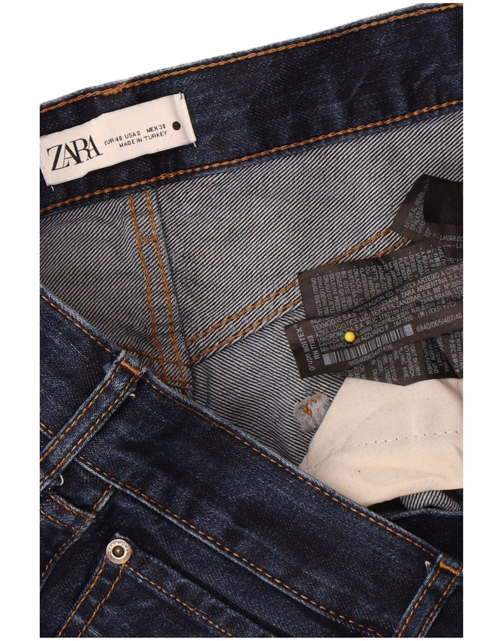 Zara Damen Straight Jeans EU 40 Medium W30 L33 Blaue Baumwolle