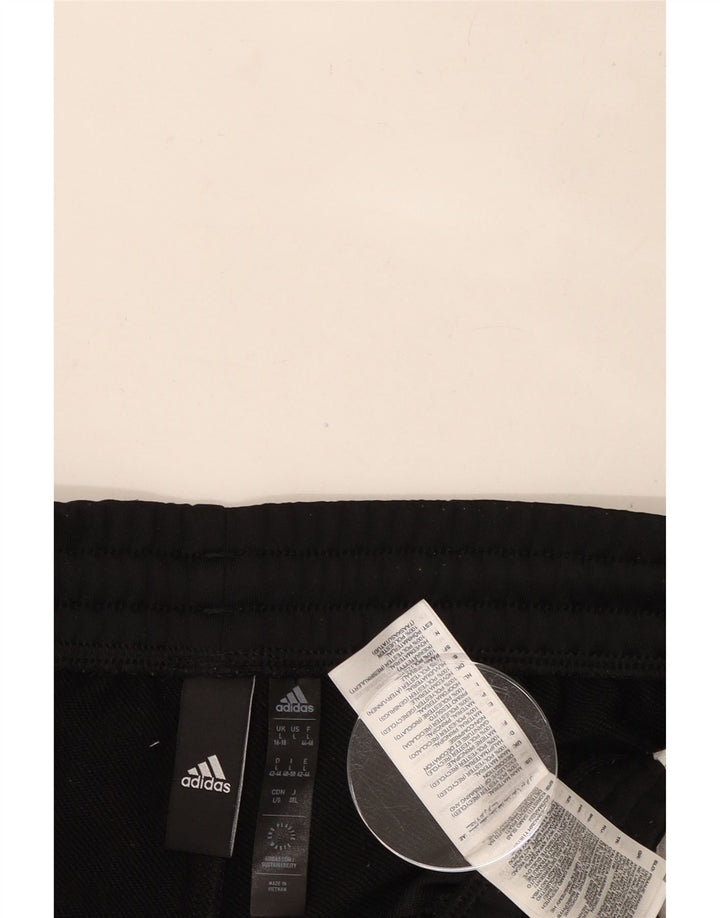 Adidas Damen-Trainingshose UK 16/18 Large Schwarz Colourblock Polyester