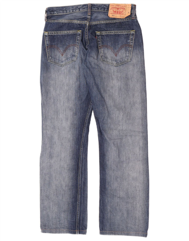 Levi's Herren 501 Straight Jeans W31 L30 Blaue Baumwolle