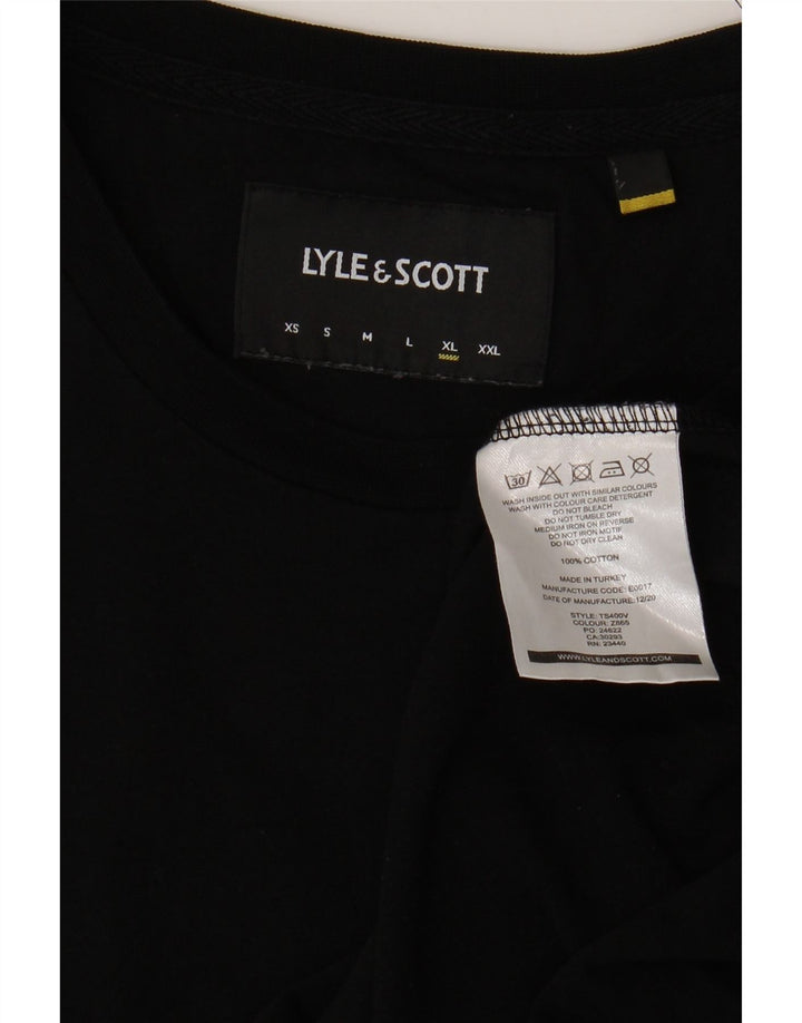 Lyle & Scott Herren T-Shirt Top XL Schwarz Baumwolle