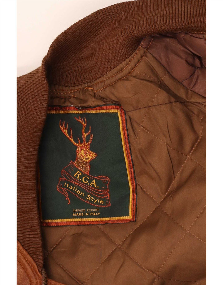 Vintage Herren Lederjacke UK 40 Large Braun