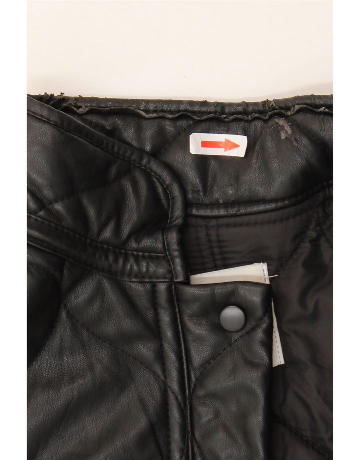 Zara Damen Übergroße Steppjacke UK 10 Small Schwarz Polyester