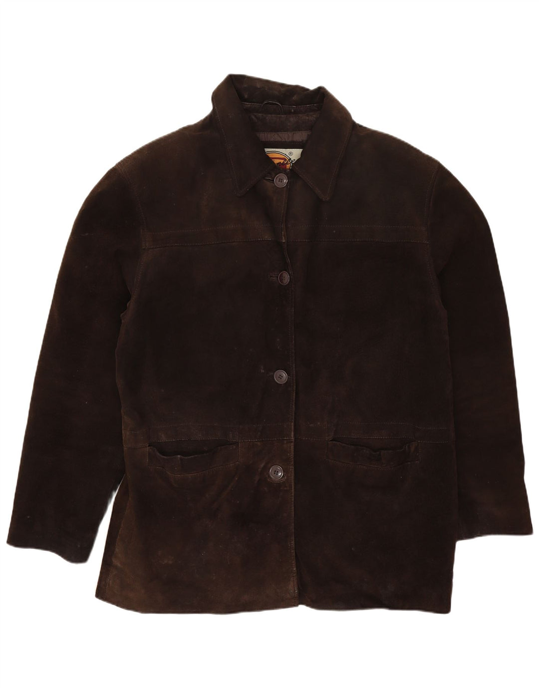 Gapelle Womens Übergroße Wildlederjacke UK 10 Small Braunes Leder