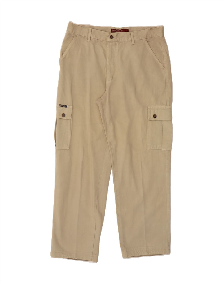 CARRERA Mens Straight Cargo Trousers IT 48 Medium W32 L28 Beige Cotton Vintage Carrera and Second-Hand Carrera from Messina Hembry 