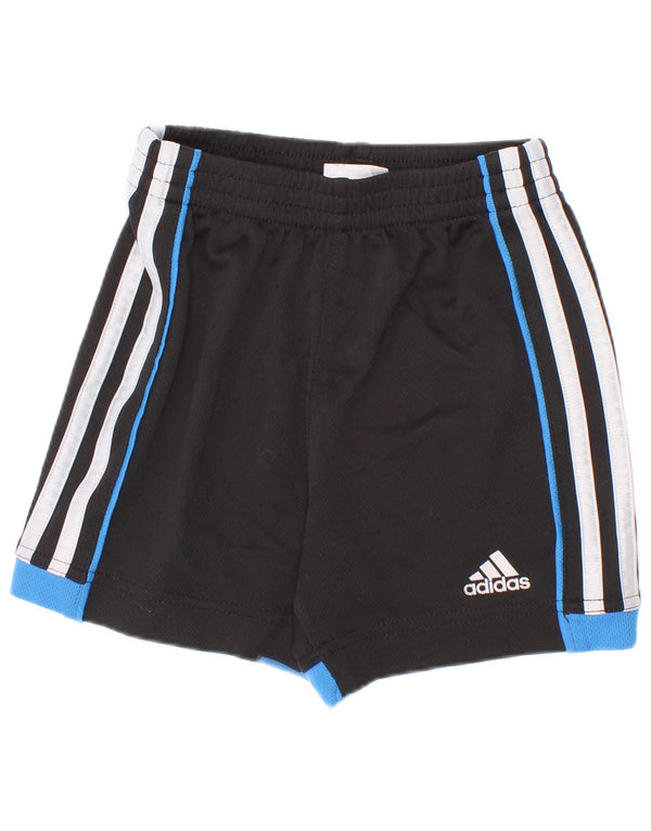 Adidas Sportshorts für Jungen, 2–3 Jahre, schwarzes Colourblock-Polyester