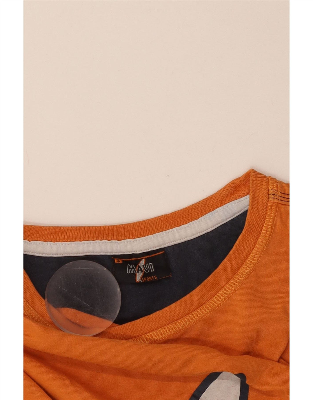 Maui and Sons Damen Grafik-T-Shirt Top UK 10 Small Orange Baumwolle