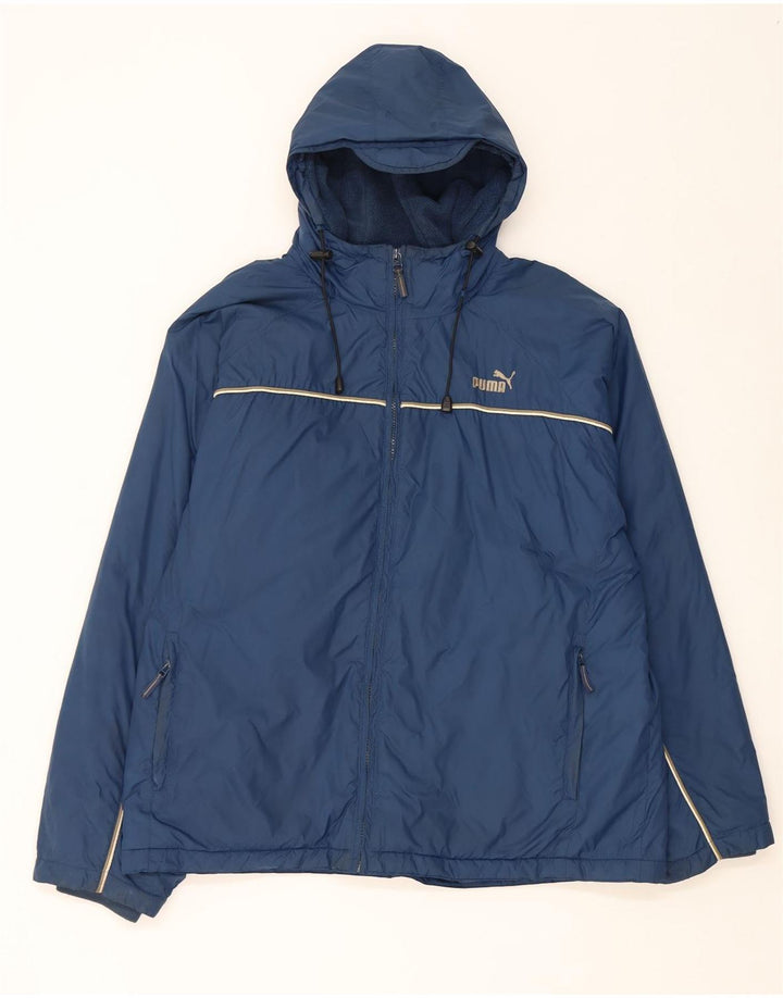 Puma Herren-Windbreakerjacke mit Kapuze, Größe 40, Marineblau