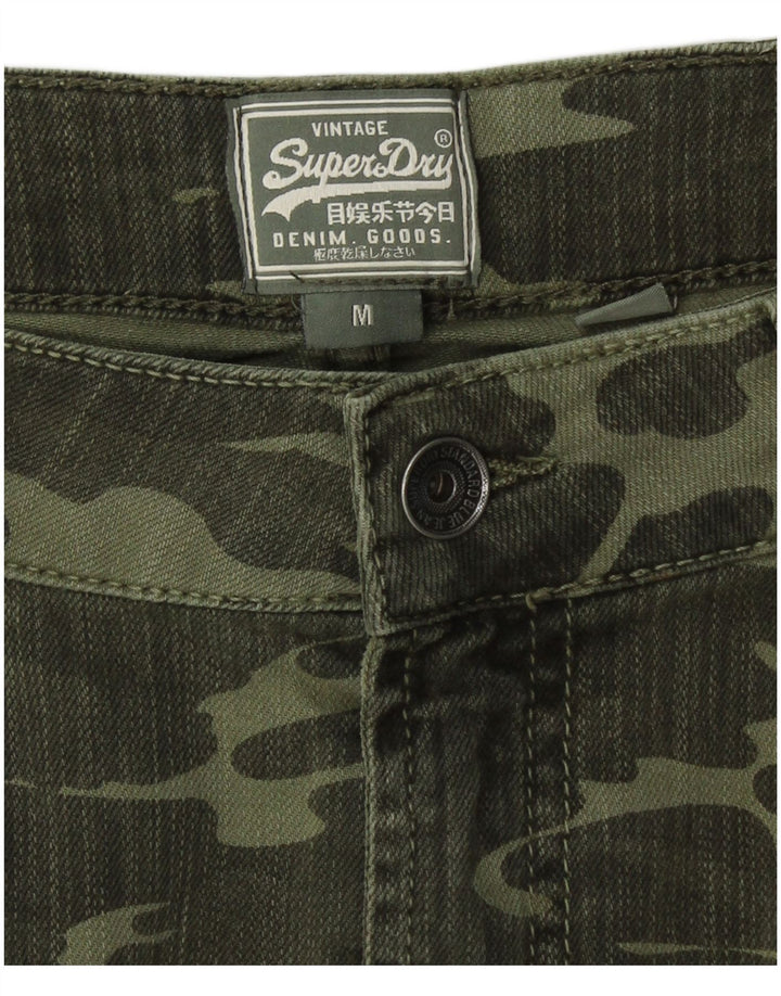 SUPERDRY Mini-Jeansrock für Damen, Größe M, W30, Khaki-Tarnung