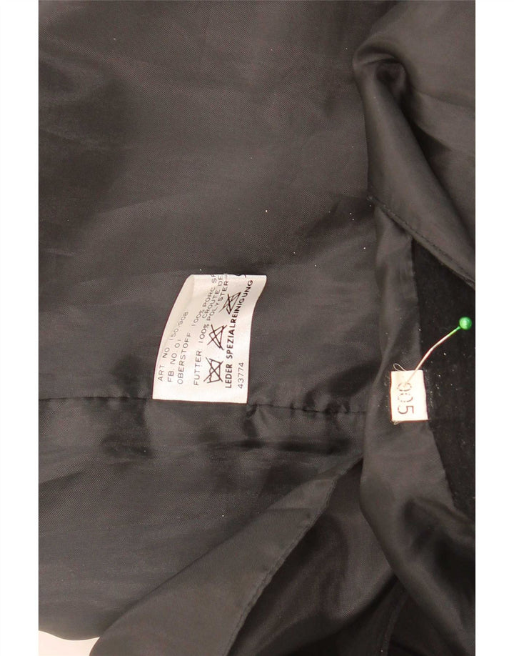 Vintage Herren Wildlederweste Großes schwarzes Wildleder