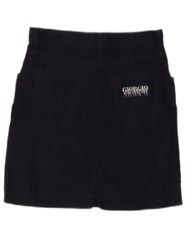 GIORGIO ARMANI Mädchen Bleistiftrock 11-12 Jahre W26 Marineblaue Baumwolle