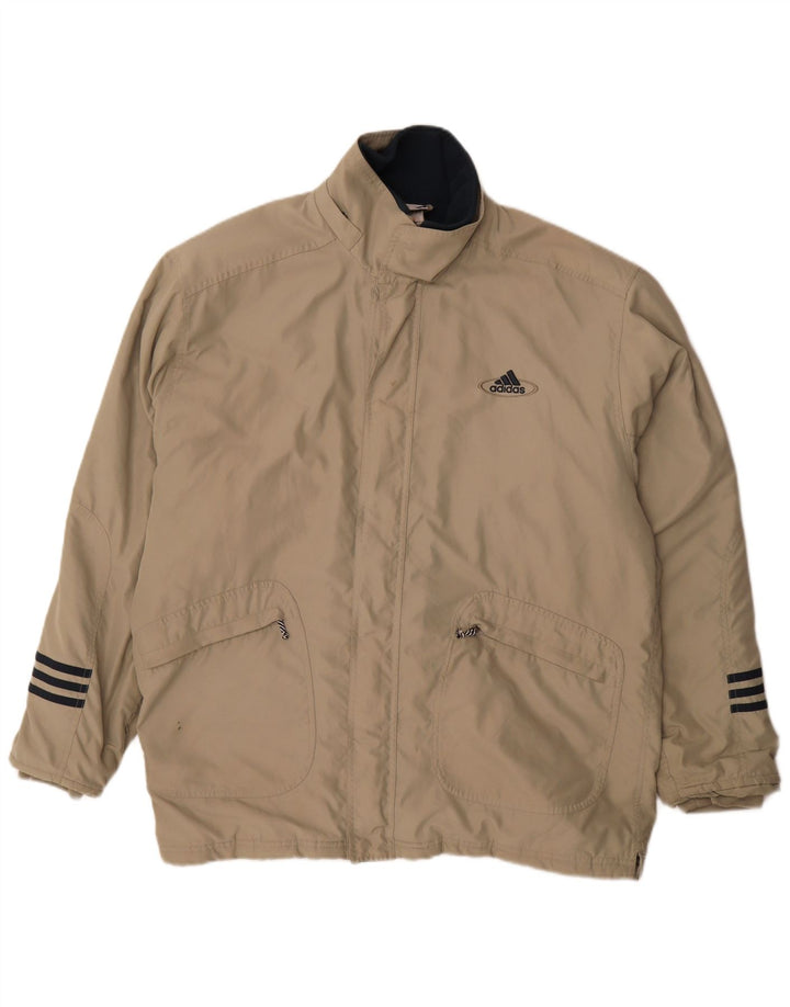 Adidas Herren Windjacke UK 42/44 Large Beige Colourblock Polyester